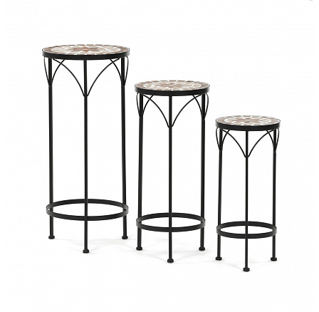 Stojan na květiny 31x31x67cm, keramika, béžová, US1601