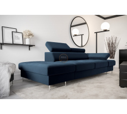 Sofa GALAXY II S LENIŠTKEM 235 cm - modrá, levá strana
