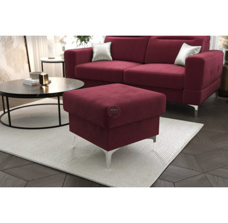 Taburet s úložným prostorem MALIBU 55x55  cm - Odstíny tmavě růžové