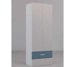 Šatní skříň LUMIK 2DS Kašmír Modrá