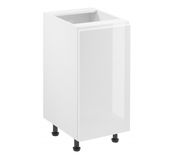 Kuchyňská dolní skřínka ASPEN D40 - Pravá, Bílá/Bílý lesk