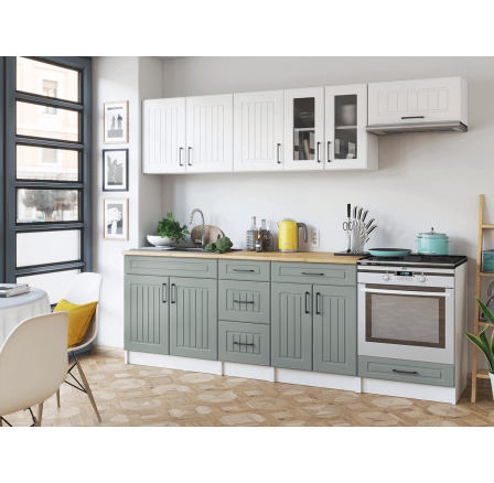 Kuchyňská linka Běla 240/240 bílá/sv.zelená MAT Kuchyňská linka Běla 240/240 bílá/sv.zelená MAT