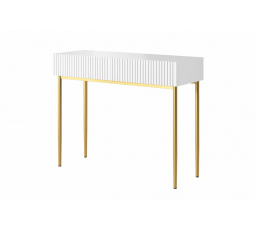 NICOLE KONZOLA 100 2SZ - bílý mat / zlatý rám