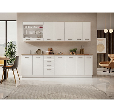 Kuchyňský nábytek BUBBLE 260 Bílý + Dub Lancelot