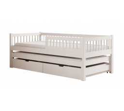 Dětská postel Orio 180 x 80 s matrací Bílá+Bílá