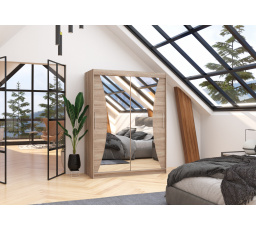 Posuvná skříň se zrcadlem MAX 150 Truffle+Truffle