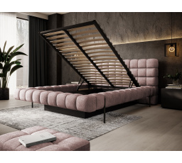 Postel Magentta + kovový rám / plynový zvedák / úložný box na lůžkoviny 180x200 Touch 24 1