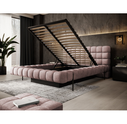 Postel Magentta + kovový rám / plynový zvedák / úložný box na lůžkoviny 180x200 Touch 24 1