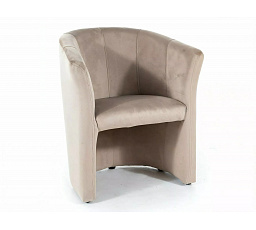 Křeslo TM-1 VELVET, Béžová Bluvel 40/Wenge