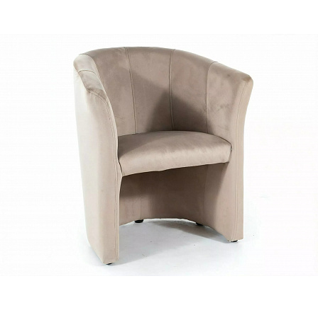 Křeslo TM-1 VELVET, Béžová Bluvel 40/Wenge