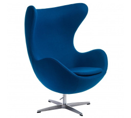 Křeslo Vejce modrý kašmír 23 Premium