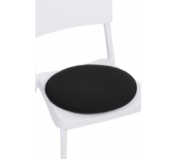 Polštář na židli kulatý černý