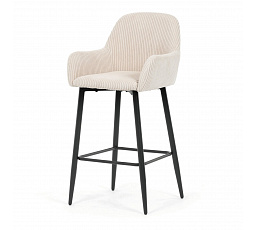 Barová židle, béžová, látka,AUB-V4009 CRM6