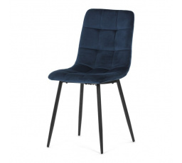 Jídelní židle, modrá, sametová látka, CT-281 BLUE4