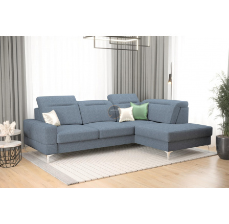 Rohová sedací souprava MALIBU MINI 180X250 - modrá , pravá