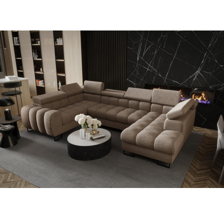 Rohová sedací souprava ASPEN MAX II 195x350x170 cm - levá, béžová