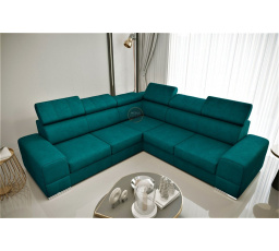 Rohová sedací souprava ROYAL MAX 286×286 - levá, tyrkysová