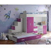 Vyvýšená postel PARADISE 5, Kašmír Růžová lesk