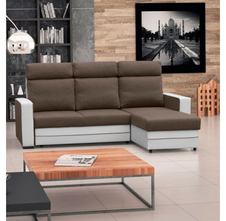 Rohová sedací souprava Maxim P tm.hnědá/EKO bílá Rohová sedací souprava Maxim P tm.hnědá/EKO bílá