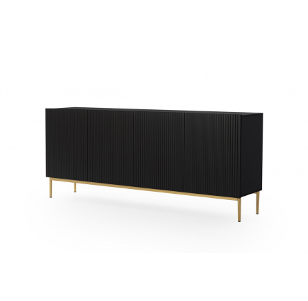 TV komoda Nicole, černý mat / zlaté nohy TV komoda Nicole, černý mat / zlaté nohy