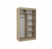 Šatní skříň KAREN 120, Sonoma/White Lacobel