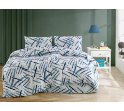 Flanelové francouzské povlečení 220x220, 70x90 Orlex blue