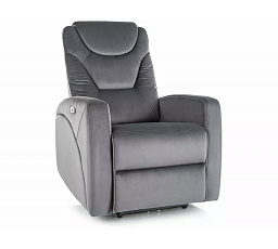 Rozkládací křeslo KRONOS, Velvet Šedá Bluvel 14