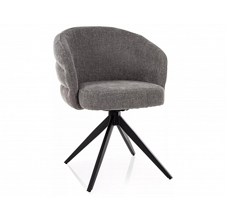 ŽIDLE ORES ČERNÝ RÁM/ ŠEDÉ ČALOUNĚNÍ.252