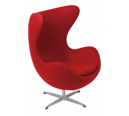 Křeslo Vejce červený kašmír 24 Premium
