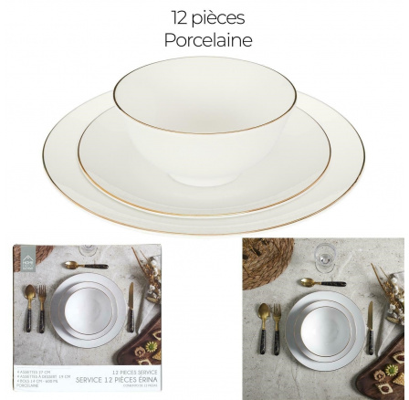 Sada nádobí Erina 12dílná bílá