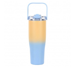 Termohrnek New York 900ml žluto-modrý