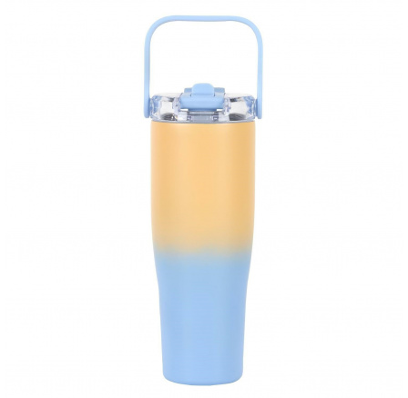 Termohrnek New York 900ml žluto-modrý