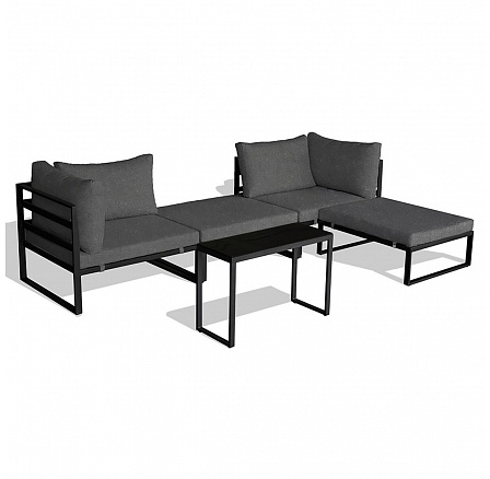 Zahradní sestava, kov, látka, šedá, AZ-L1761 GREY Zahradní sestava, kov, látka, šedá, AZ-L1761 GREY