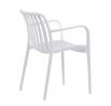 Zahradní židle plast, bílá, CT-X7029 WT
