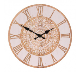Hodiny nástěnné - pr. 34 cm, MDF, motiv mandaly