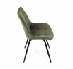 Jídelní židle, zelená, látka, HC-T1130 GRN2