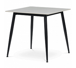 Jídelní stůl 80x80cm, keramika, mramor, HT-398M WT