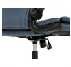 Kancelářské křeslo, houpací mechanismus, modrá ekokůže, KA-Y344 BLUE