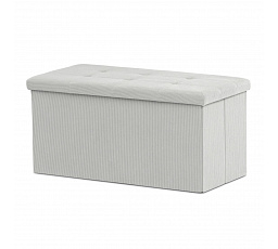 Taburet s úložným prostorem, krémová, manšestrová látka, TAB-472 CRM6