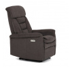 Polohovací křeslo, elektrické zabudované ovládání, hnědá, látka, TV-925 BR2