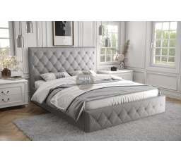 Postel ROMA - 140x200, Dřevěná, šedá