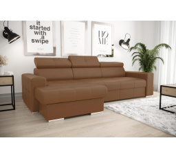 Rohová sedací souprava s funkcí spaní MARGO 160x250 (ODSTÍNY HNĚDÉ)NE 23 - Rychlé doručení