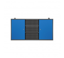 Závěsná skříňka do garáže BEN, 1200 x 600 x 200 mm, antracitově-modrá