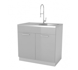 Kuchyňská skříňka Femme ZL80 2D1B, šedý lesk