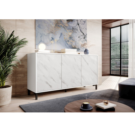Komoda MARMO KOM150/3D, bílá Komoda MARMO KOM150/3D, bílá