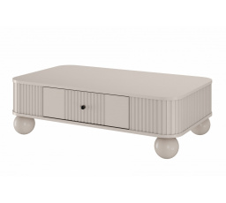 Konferenční stolek Vesper, kašmír / černé úchyty