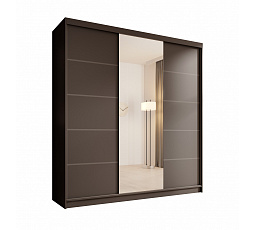 Šatní skříň SONIC 200, Černá/Černá