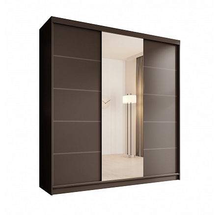 Šatní skříň SONIC 200, Černá/Černá