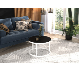 Konferenční stolek RINEN Bílý+Černý