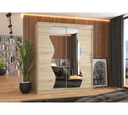 Posuvná skříň se zrcadlem MEDISON 180 Sonoma+Sonoma